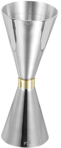 TOPBATHY Doppel Jigger 30/45ml aus Edelstahl, Silber, für Spirituosen
