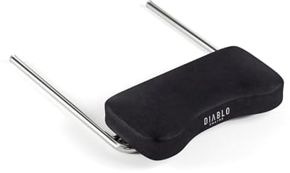 Diablo Fußstütze Stoff für Gaming Stuhl Stoff X-Horn 2.0 Beige-Schwarz und X-One 2.0 Blau-Schwarz | Einfache Montage | Unter dem Stuhl Verstaubar | Belastbarkeit bis 30 kg | Schwarz