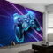 Vlies Fototapete Abstrakte Geometrische Game Controller Tapete 350 x 256 cm (B x H), Blau Fototapete Schlafzimmer Wohnzimmer Vliestapete Wandtapete Motivtapeten Bildtapete 3d Effekt Wand Dekoration