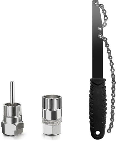 gvivej Kettenpeitsche, 3 Stück Zahnkranzabzieher, Fahrrad Kettenpeitsche, Ritzelabzieher, Kassettenabzieher, Universal Fahrrad Kassette Entfernungs Werkzeug