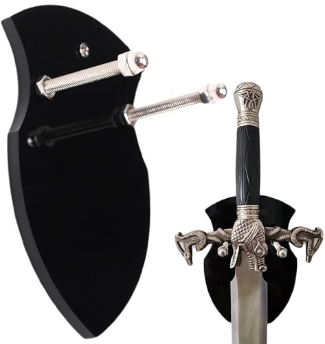 BEAHING Sword Wall Mount, Detachable Sword Hanger Single Sword Vertical Sword Display Stand Acrylic Wall Mount Sword Holder Universal Wall Mount Sword Rack for Sword Axe Anime Sword, Sword Hanger