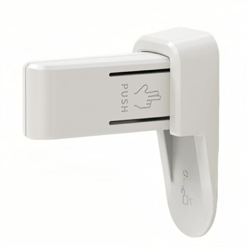 LIDOUK Door Lever Safety Lock, Door Locks for Children, Child Door Handle Lock, Baby Proofing Door Lever Lock Without Drilling, 3M VHB Adhesive, Easy to Install, No Tools Required (Pure Pure White)