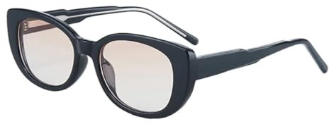 WFFZTZW Modische kleine Cat-Eye-Sonnenbrille für Damen, Luxus-Sonnenbrille, UV400 (Schwarztee-Farbverlauf)