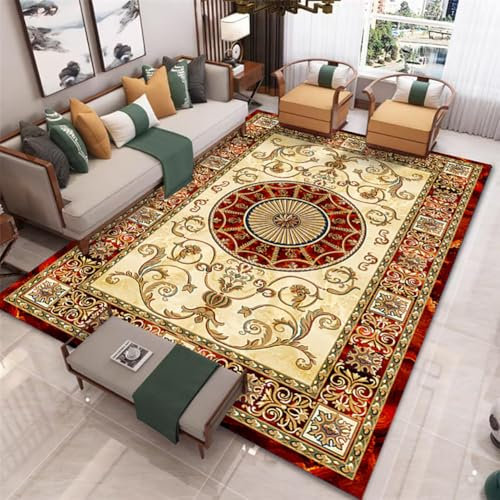 RBQIZVW Kurzflor Outdoor Teppich Luxuriöser superweicher Wohnzimmer Schlafzimmer Teppich | Waschbar rutschfest Beständig mit elegantem Glanz für Korridor Spielzimmer Balkon,Rot,80X160cm