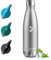 Bottiglia Termica 500ml, Borraccia Acciaio Inox, Borraccia Termica Senza BPA, Borraccia a Prova di Perdite, Facile Pulizia, Riutilizzabile, Borraccia per Scuola, Palestra, Bambini, Viaggi e Ufficio