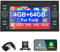 4G+64G Autoradio mit Navi für Ford Focus Fiesta Galaxy Fusion Mondeo Transit Connect mit Carplay Android Auto,Android 13 Radio 2 DIN mit 7 Zoll Bildschirm Bluetooth WiFi SWC + Rückfahrkamera