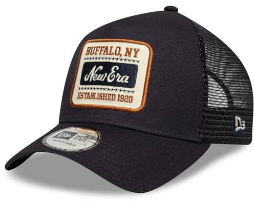 New Era A-Frame Mesh Trucker Cap - Brand Patch Navy