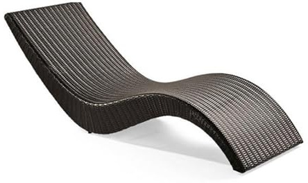 lskdnrufh Chaises de Loisirs d'extérieur en Forme de S for Balcon, chaises de Cour extérieure, Villa, Piscine, lit inclinable, Chaise de Plage(Black)