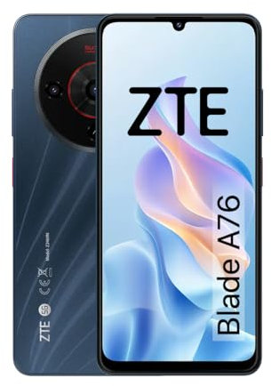 ZTE Blade A76 5G – 6+128 Go – NFC, écran HD+ de 6,7, appareil photo 50 MP, smartphone débloqué sans SIM – Noir Stardust