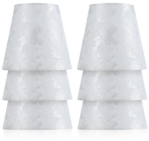 YISUN 6 PCS Clip on Lamp Shades, Little Upright Wall Candle Light Lampshade