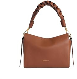 Coccinelle Leder Umhängetasche Schultertasche Boheme Grana Double Crossbody Double Grainy Leather