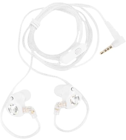 Zunate In Ear Wired Earphone Headset, Gaming IEM Earphones with 3.5mm Gold Plated Plug Detachable 2pin Cable HiFi Noise Cancelling Super Linear Driver Rophone Built In Mic for