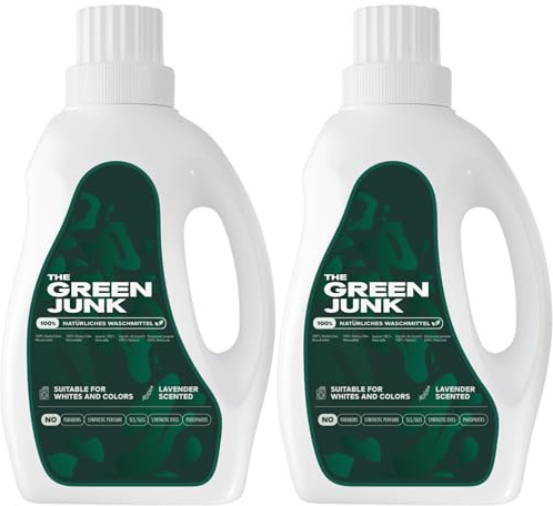 The Green Junk Waschmittel Bio Ohne Chemie 750ML (2er-pack) - Öko | Baby Waschmittel - Flüssig - 100 % Natürliches Waschmittel - 50 Wäschen