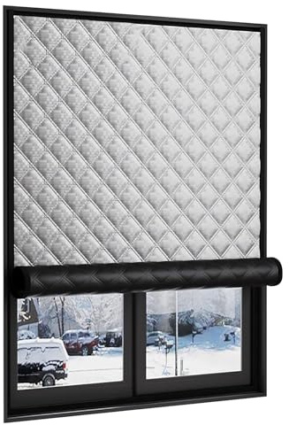 Generico Rideaux D'hiver Isolants Thermiques : Panneaux À Trois Couches Insonorisés Et Bloquant La Lumière, Barrière Anti-bruit Et Thermique Pour Fenêtres De Chambre, Portes De , Rideaux Thermiques