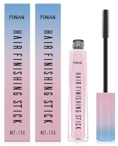 Hair Finishing Stick 2 Pack - Flyaway Tamer & Frizz Control for Baby Hairs and Edges, Non-Greasy & Non-Sticky, Natural Refreshing Scent, Portable Styling Wand, All Hair Types (2PACKS)
