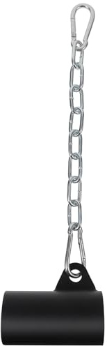 Kichvoe T bar Hülse aus Dickwandigem Stahl mit Kette und Karabiner Langhantelaufsatz für Vorgebeugtes Rudern Krafttraining Zubehör für Heimfitness