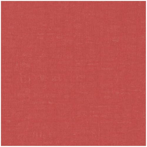 YöL Red Textured Plain Vinyl Wallpaper – Subtle Fabric-Effect Finish with Wipe-Clean Surface – Modern Neutral Wall Covering for Living Rooms, Bedrooms & Hallways
