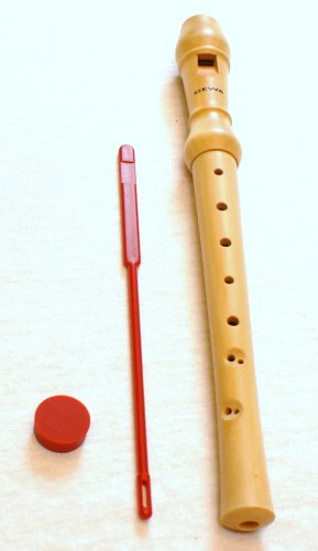 GEWA natura C-Sopranblockflöte (barocke Griffweise) mit praktischer Notenklammer - hochwertig gearbeitetes Instrument aus ausgesuchtem satinierten Ahorn aus deutscher Produktion (Blockflöte)