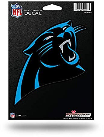 Rico Industries NFL Football Carolina Panthers Medium gestanzter Aufkleber, 12,7 x 17,8 cm