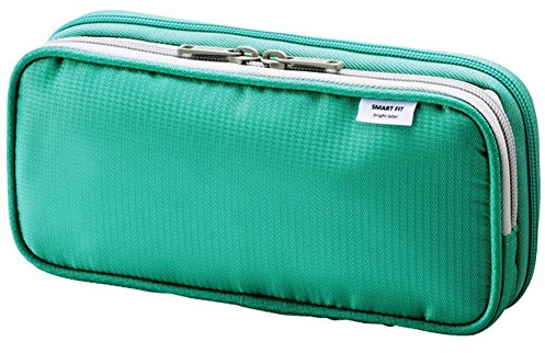 Lihit Lab Double Pen Case, Large, 4.1 x 8.7, Green (A7661-7)
