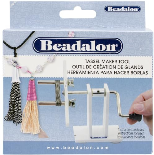 Beadalon 216S-100 Plastic Tassel Maker, White, 2.5-9.7cm