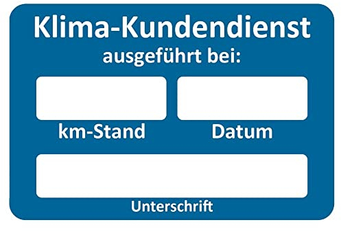 AUPROTEC Kundendienst Aufkleber Werkstatt Serviceaufkleber Auswahl: 50 Stück, Klimaservice bei