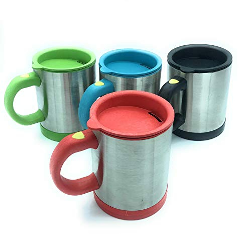 tempo di saldi Juego de 2 tazas térmicas para coche, mezcladoras, vasos eléctricos automáticos de 350 ml