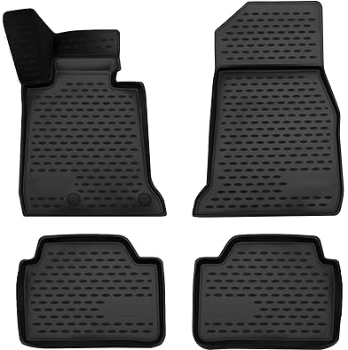 OMAC Gummimatten Fußmatten kompatibel mit BMW 1er F20 5tür 2011-2019 TPE Matten Schwarz 4X