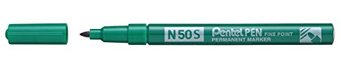Pentel Pen N50S-D Permanentmarker, Aluminiumgehäuse, 1,0mm, grün