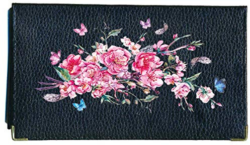 Syl'la Cerisier Porte Chequier en Cuir pour Femme et Homme Noir
