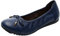 rismart Women's Ballet Flats Foldable Dance Bow Knot Soft Slip on Shoes SN02819(Royal Blue,6.5 UK)