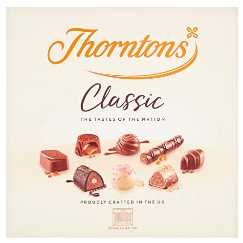 Thorntons Classic Chocolate Hamper, Christmas Gifts, Chocolate Gifts for Women, Men, Milk, White, Dark Chocolate Selection Box, 262g