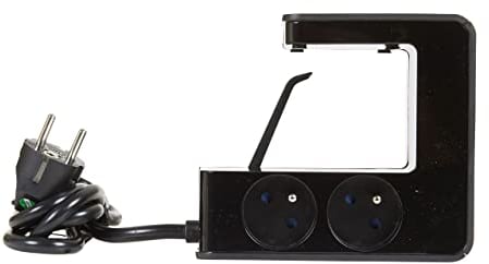 Legrand - Rallonge clipsable 4 prises de courant et 2 chargeurs USB Type-A - noir