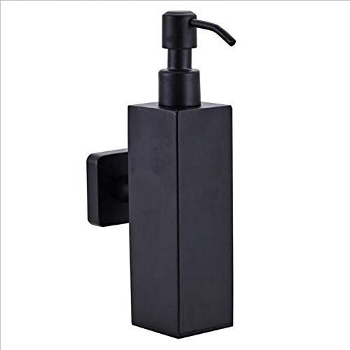 YHSGY Edelstahl-Flüssigseifenspender-Wandhalterung, Manueller Lotion-Shampoo-Spender Matt Black