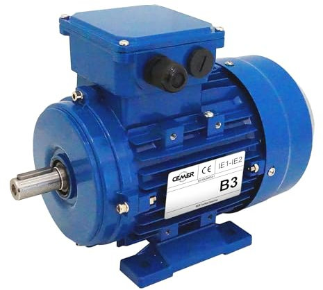 Moteur électrique Triphasé 230/400 V 1,5 Cv Cemer Ms 1,1 Kw 3000 Tr/min Asynchrone Bride B3 Protection Ip 55