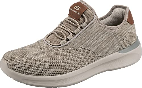 Skechers Herren Lattimore Coringa Sneaker, Taupe Knitted Mesh, 46 EU