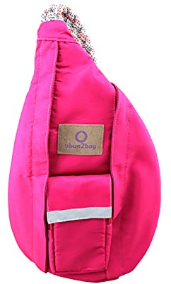 ubun2bag sling bag Rucksack für Damen und Herren Anti Theft RFID Schutz für Krypto Wallet - Wasserfest - Crossbody Sling Shoulder Bag Daypack (Fuchsiapink)