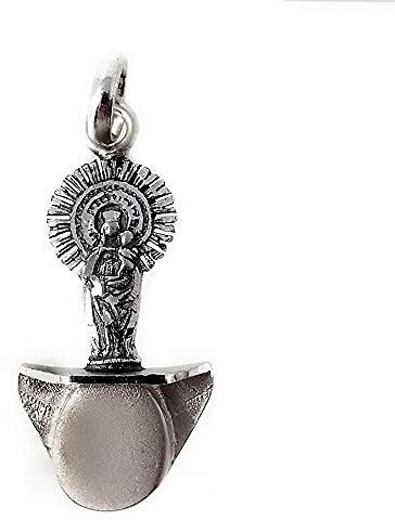 Inmaculada Romero IR Colgante Virgen del Pilar tricornio Guardia Civil plata Ley 925m macizo 34mm. detalles realistas