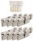 GERCAR Pro Lot de 8 cylindres à bouton avec fermeture identique 35/35 - Avec bouton - Avec 40 clés - 70 mm - Serrure de porte à cylindre 8 cylindres - Longueur : 70 mm - A :35 - B :35 en laiton mat