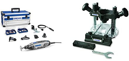 Dremel 4250 Outil Rotatif Multifonction 175W avec 6 Adaptations 128 Accessoires Vitesse Variable & Adaptation Défonceuse Plongeante - Accessoire pour Outil Multifonction Rotatif