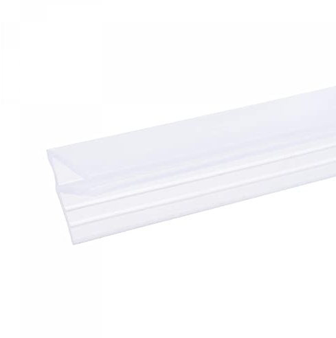 sourcing map Frameless Glass Shower Door Sweep, 59.06 Long, for 1/4(6mm) Glass, F-Type Door Side Seal Strip