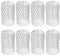 8er Set Rinnensieb Metall Dachrinnenschutz Fallrohrschutz Gutter Aluminium Filter Grid Laubsieb Laubfang Blättersieb Blätterschutz Regenrohrschutz Schutzgitter Laub Verschmutzung Moos 16x8.5x8.5 cm