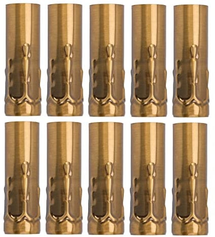 Demeras Douille de Lampe E14,Accessoires d'éclairage Robustes en Fer Anti oxydation Adaptateur de Douille de Lampe E14 Anti Corrosion pour lustres en de Maison(Bronze doré)