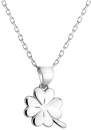 Sofia Milani - Damen Halskette 925 Silber - mit Zirkonia Steinen - Blumen Anhänger - N0766