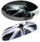 Rückspiegel Abdeckung, Innenspiegel-Abdeckung für MINI Cooper One/S/JCW F-Serie(Union Jack Grau, Mit Blendschutz, F54 F55 F56 F57 F60 2014-2022)