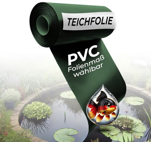 Black Forest Pond Shop Teichfolie 4 x 2 m olivgrün - Made in Germany - Teichfolie 1 mm -Premium DIY PVC grün 1mm, Maß 4x2m Teichfolie kaufen - Teichfolie 2 x 4 m