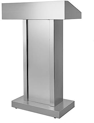 Rednerpult Stehpult Podium Schmales Rednerpult Podium Stand, Heavy Duty Lesung oder Laptop Schreibtisch, für Büro Konzert Schule Kirche und Rede, Edelstahl (Color : A)