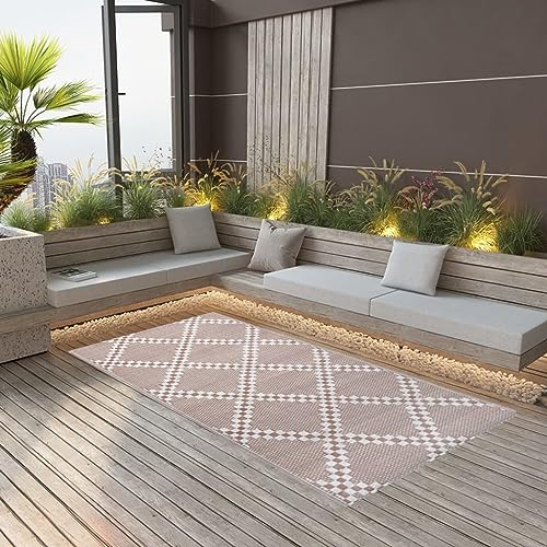 vidaXL Outdoor-Teppich Braun 190x290 cm PP