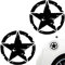 2 Stück Autoaufkleber Sterne, 15 cm Aufkleber Sterne Schwarz 4x4 Off Road Army Stern Militär Zerstört Military Star US Army Aufkleber für Auto oder Motorrad (Schwarz)