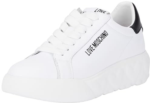 Love Moschino, Sneakers Donna, Bianco-Nero, 39 EU